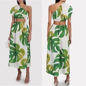 Farm Rio Monstera Midi Knot Dress